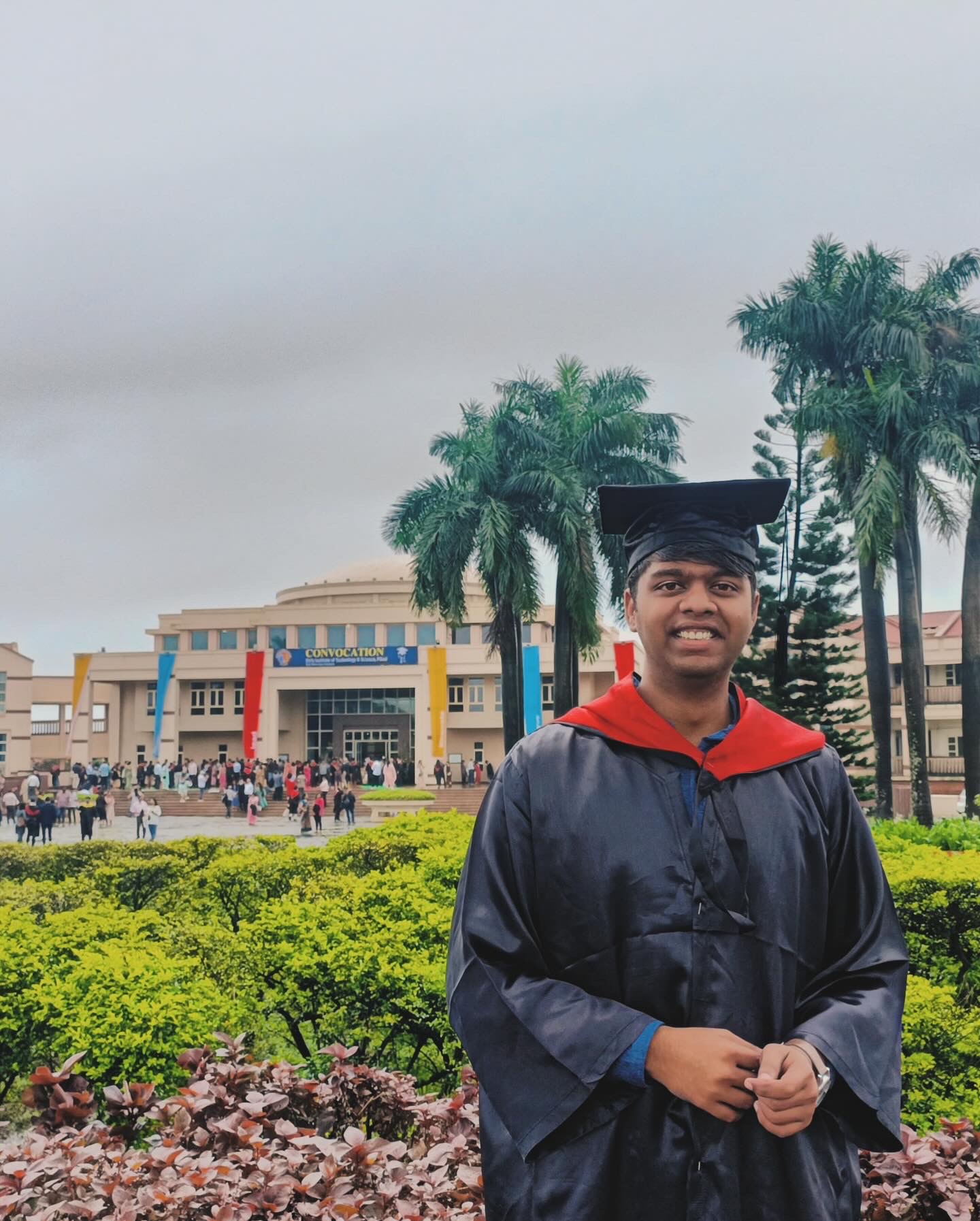 Me in front of BDome in Convocation gown